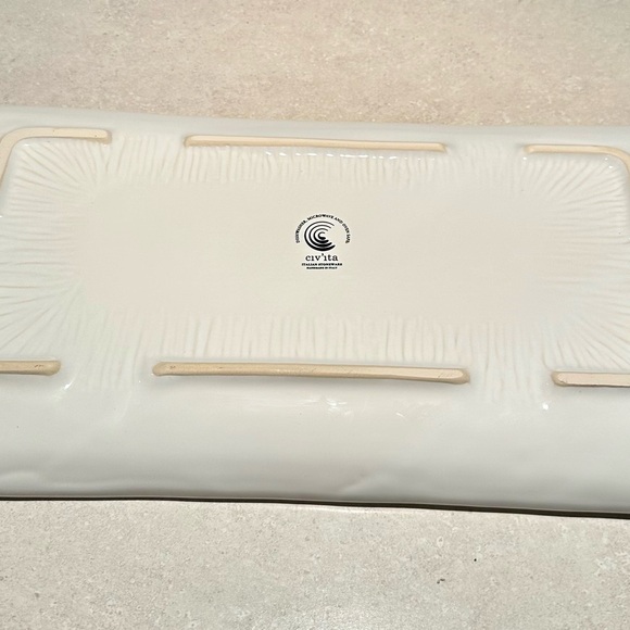 Christmas Tree and Reindeer Italian stoneware Serving PlatterLarge 15in. - Picture 2 of 5